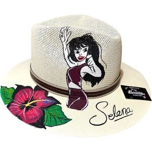 Cowboy Hat Hand painted of SELENA ❣️one size *Unisex*